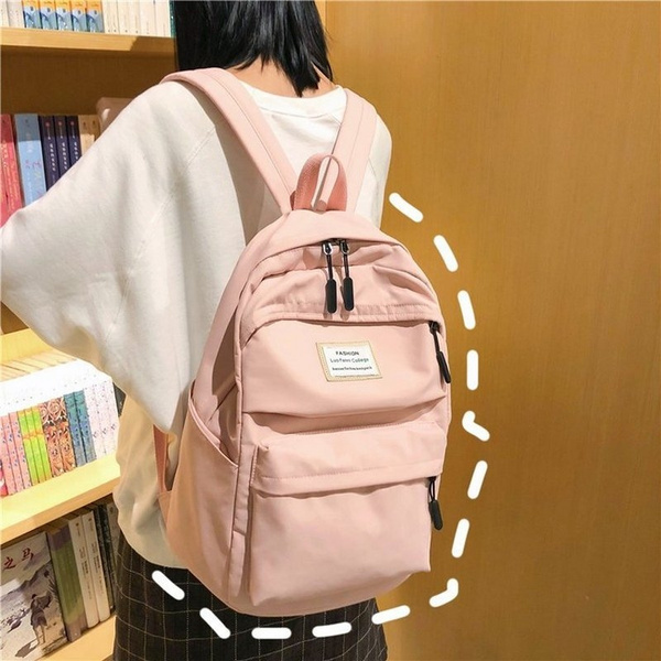 Waterproof Backpack Women Bag Back Oxford School Backpack for Teenage Girl School  Bags Teens Large Capacity Ladies Bag Pack Pink