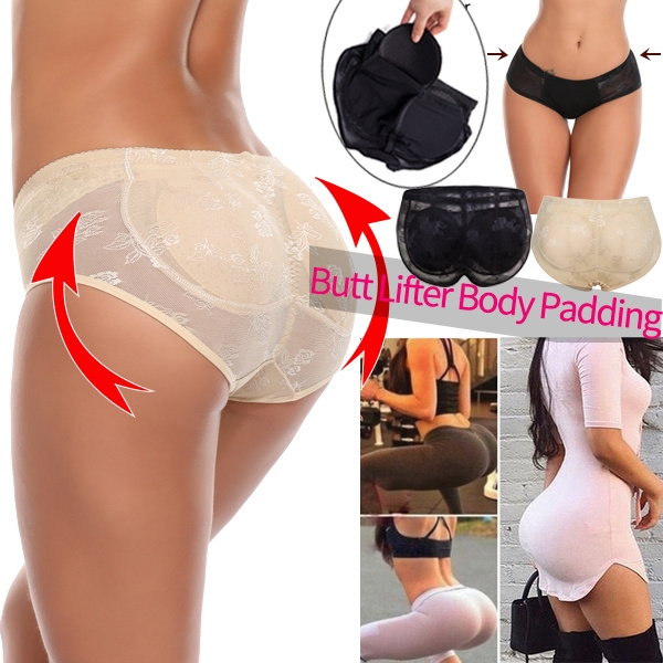Women's Push Up Fake Buttocks Panties Body Shaper Briefs With Hips