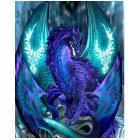 Handmade Full 5D DIY Diamond Painting Dark dragon Embroidery Animal Cross  Stitch Mosaic Patterns Home Decor Gift