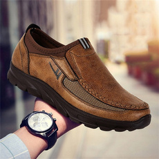 Old Beijing Cloth Shoes Men's Loafers Hand Stitching Non-slip Casual Business Shoes Large Size US 6.5-US 13