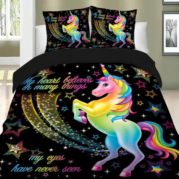 Unicorn double outlet bed set