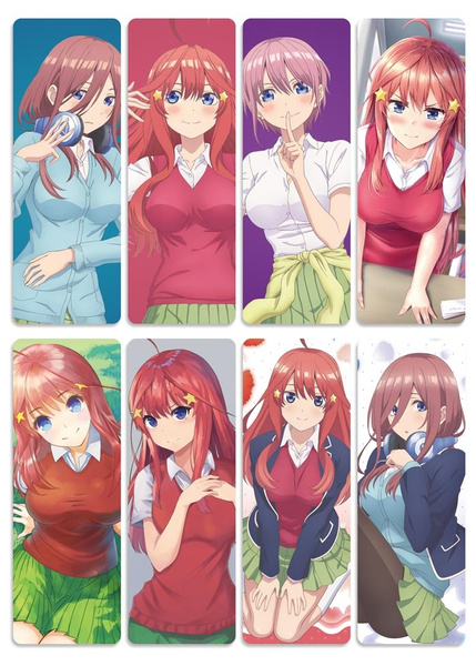 The Quintessential Quintuplets Anime PVC Bookmarks Set of 8