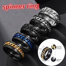 blackgoldring, Couple Rings, Stainless Steel, Jewelry