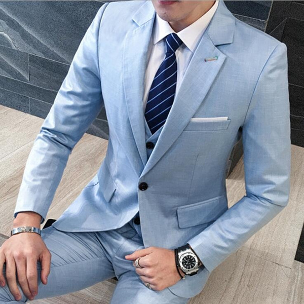 sky blue suit for men