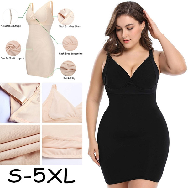 Settle Hula hop Studiet Women Seamless Plus Size Shapewear Slip Firm Control Under Dress Full Slips  Body Shaper | Wish