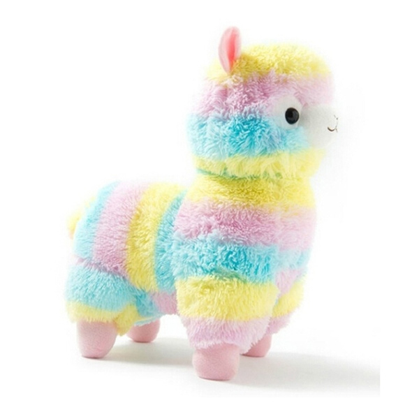1Pc Cute 20cm soft rainbow alpaca llama 