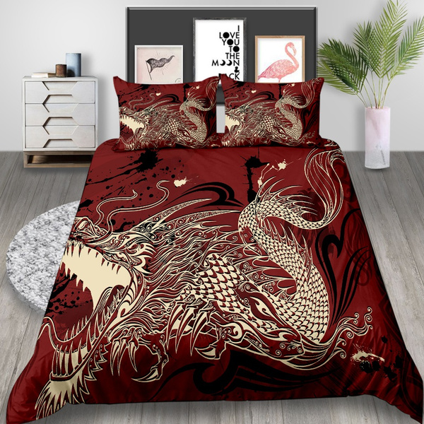 Details about   3D Red Chinese Dragon Paw N224 Bed Pillowcases Quilt Cover Duvet Vincent Amy 
