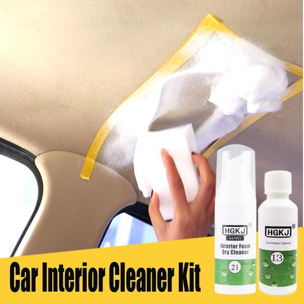 HGKJ Car Interior Cleaning Seat Cushion Fabric Cleaning Multifunction Auto  Upholstery Cleaner Kit