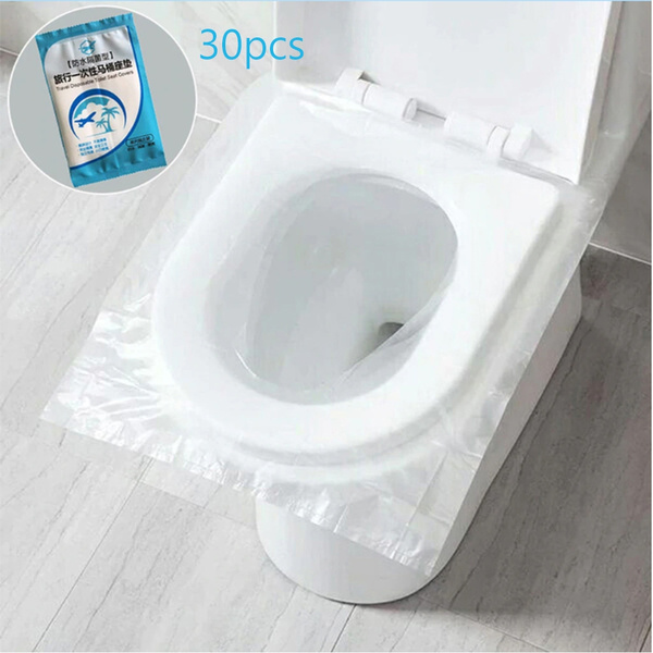 30pcs Bathroom Disposable Toilet Cushion Portable 100 Waterproof Safety Seat Cover Pad For Travel Camping Accessories Wish - Portable Toilet Seat Pad