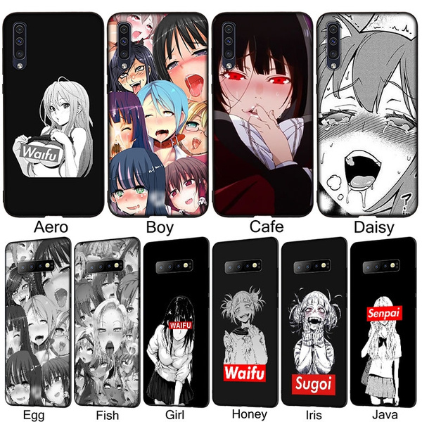 Funny Waifu Ahegao Sugoi Anime Soft Silicone Phone Case for Samsung Galaxy  A50 A70 A60 A40 A30 A20 A10 M40 M30 M20 M10 Black Cover for Galaxy S10 Plus  Tpu Cases |
