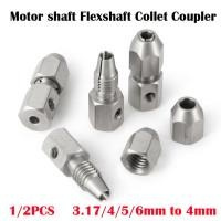 1/2pcs RC Boat Flexible coupling Stainless Steel 3.17/4/5/6mm to 4mm Collet Coupler Wish