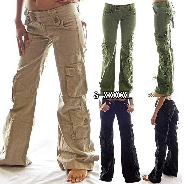 womens flare cargo pants