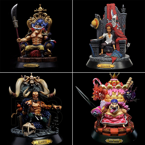 24cm Anime One Piece Four Kings Edward Newgate Shanks Kaido Charlotte Linlin Pvc Action Figure Collectible Model Toy Wish