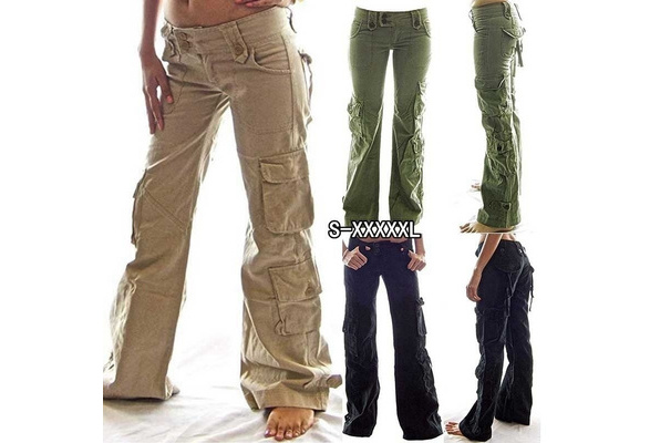 womens low waisted cargo pants