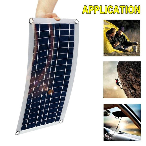 30W 12V Dual USB Flexible Solar Panel Battery Charger Auto Boat Controller Kit