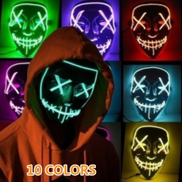 High Quality Halloween Mask LED Light Up Party Masks The Purge Election