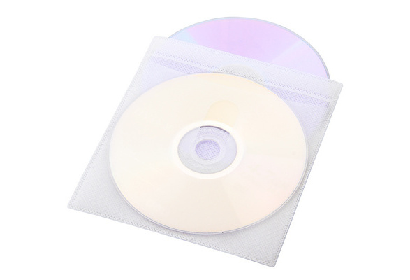 Non woven Black Color Plastic Sleeve CD/DVD Double-sided Lot 