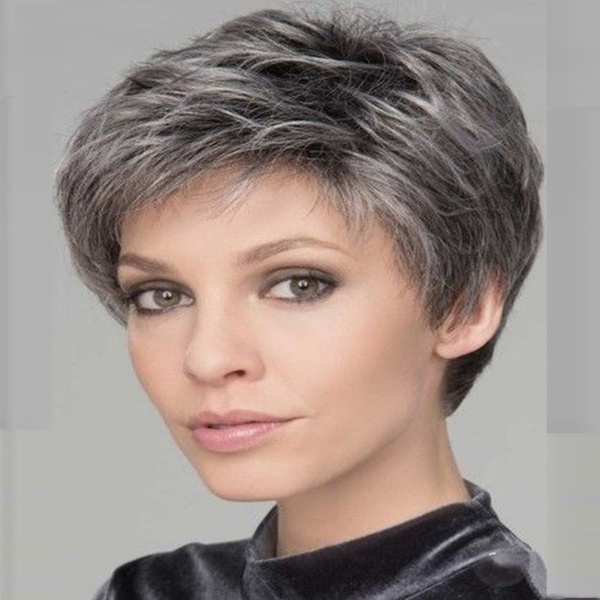 gray hair wig costume