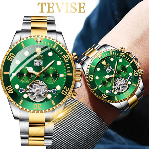 TEVISE Luxury Automatic Mechanical Watch Men s Date Week Night