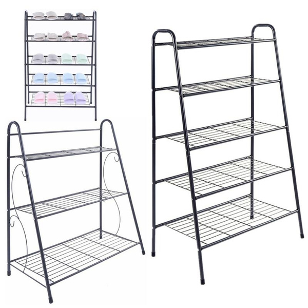 3 5 Tier Shoe Rack Space Saving Shoe Tower Storage Organizer Stackable Shoe Shelf Diy Adjustable Cabinet Unit Entryway Shoe Racks Durable Metal Shelves Wish