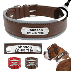 wideleatherdogcollar, personalizedleatherdogcollar, leather, reflectivedogcollar