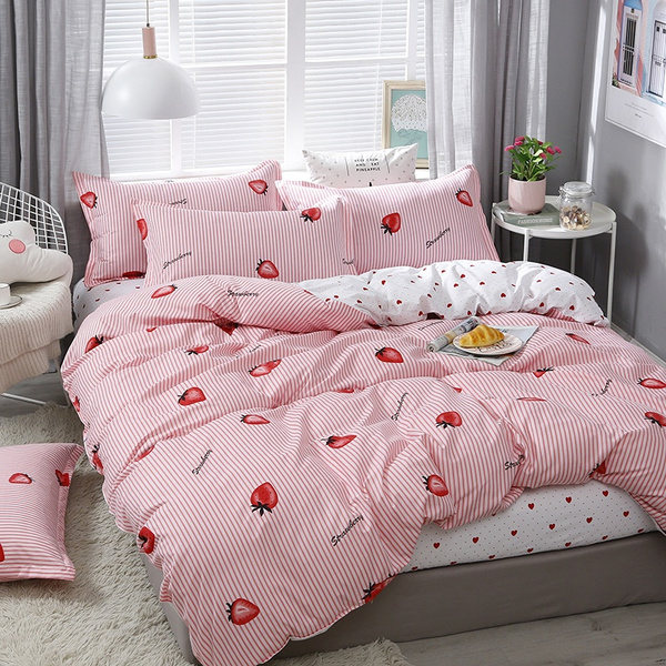 strawberry bedding single