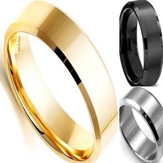 Steel, Stainless, black8mmring, wedding ring