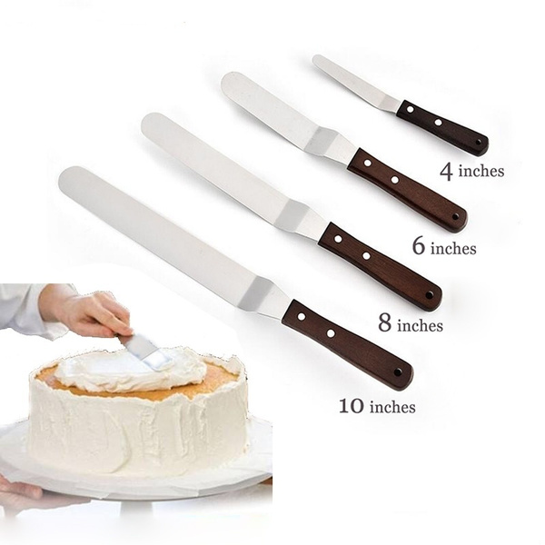 1PC 4/6/8/10 inch Stainless Steel Cake Spatula Butter Cream Icing