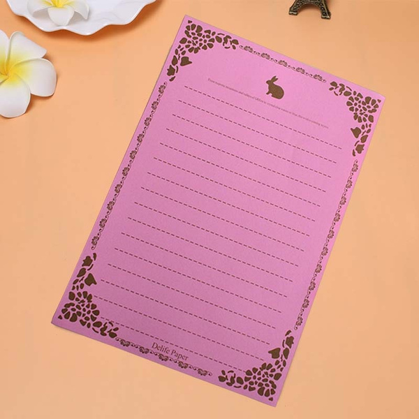 8 Sheets A5 Retro Line Letter Paper Letterhead Letter Writing Paper ...