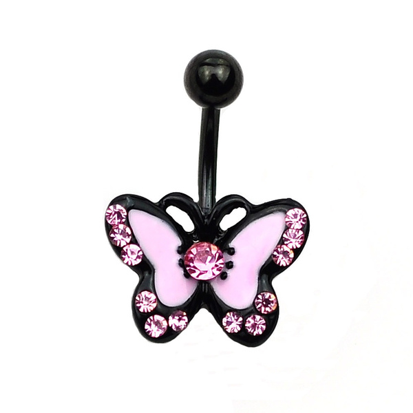 Belly Button Rings Butterflybelly Piercingbutterfly Navel 