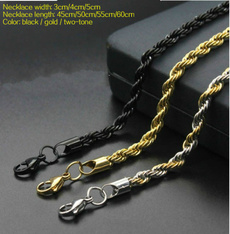 Steel, goldplated, Chain Necklace, necklaces for men