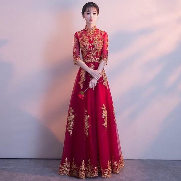 Chinese style wedding sales dress