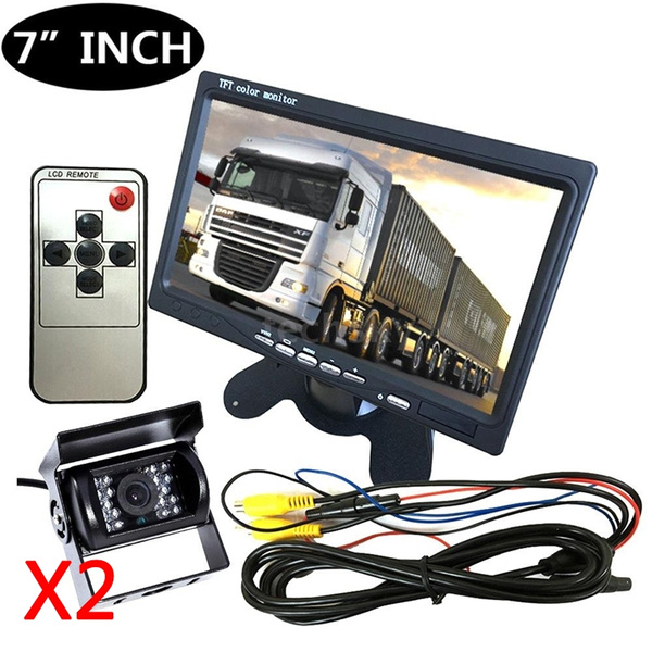 2019 New 7inch TFT Monitor Car Truck Rear View Monitor 4pin 18LED IR Night Vision Reversing Camera Caméras De Recul Auto Rückfahrkamera Rückansicht ...