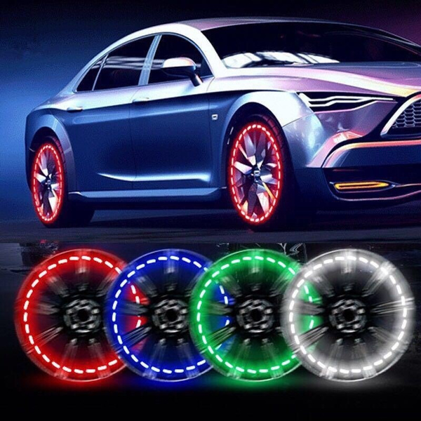 Details about   1PCS car motorcycle solar wheel lights LED tire lights colorful valve lights 