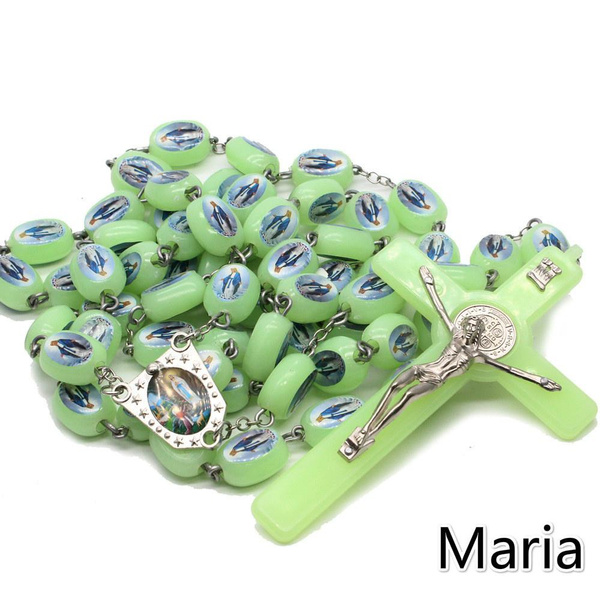 Luminous Wall Rosary Beads Glow in the Dark, Catholic Large Rosary with