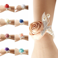 Beautiful, bridesmaidbracelet, Flowers, handflower