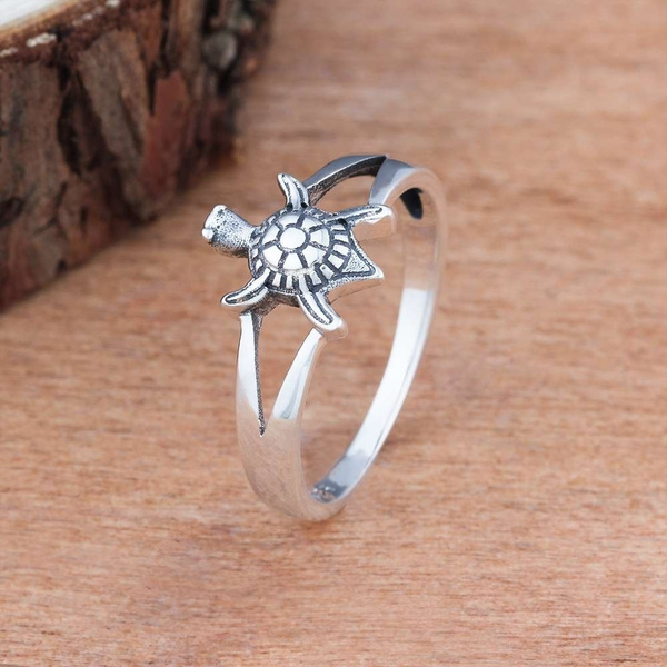 Minimal Tortoise Ring, Sterling Silver 925 Ring, Boho Rings, Rings for  Women, Dainty, Good Luck Rings - Etsy