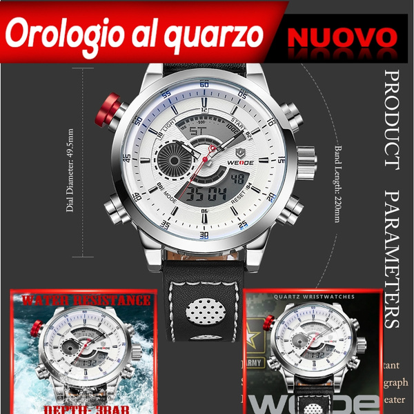 Orologio Al Quarzo Multifunzione Da Uomo Sportivo Cronometro Militare Moda  Casual Impermeabile Orologio Da Polso Digitale Con Data | Wish