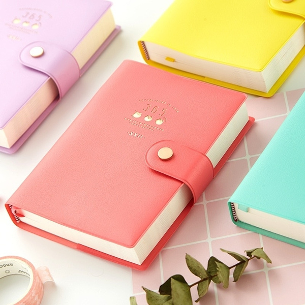Cute Kawaii Notebook 365 Journal Diary Planner Notepad Organizer Paper Note  Book A6 Agendas Korean Stationery
