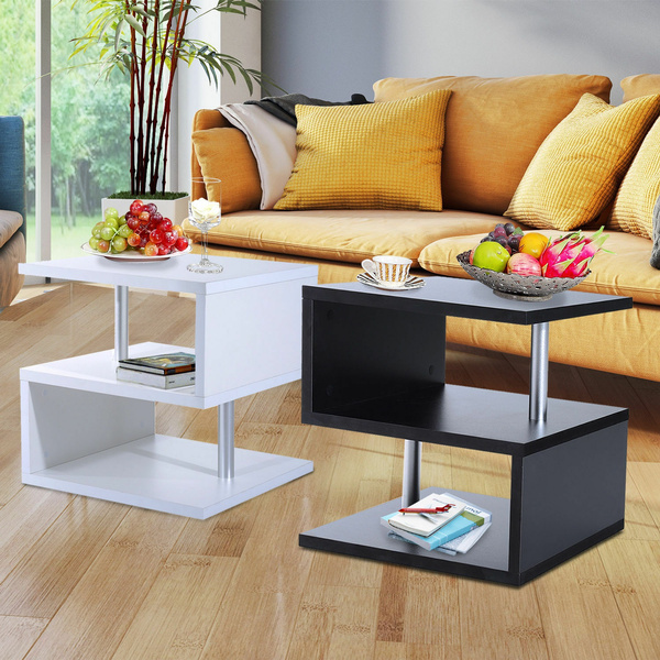 2 Tier Side End Coffee Table Storage Shelves Sofa Couch Living Room Furniture Wish - Side Table With Storage Shelves 2 Tier Side End Coffee Table Storage Shelves Sofa Couch Living Room Furniture Wish - Side Table With Storage Shelves