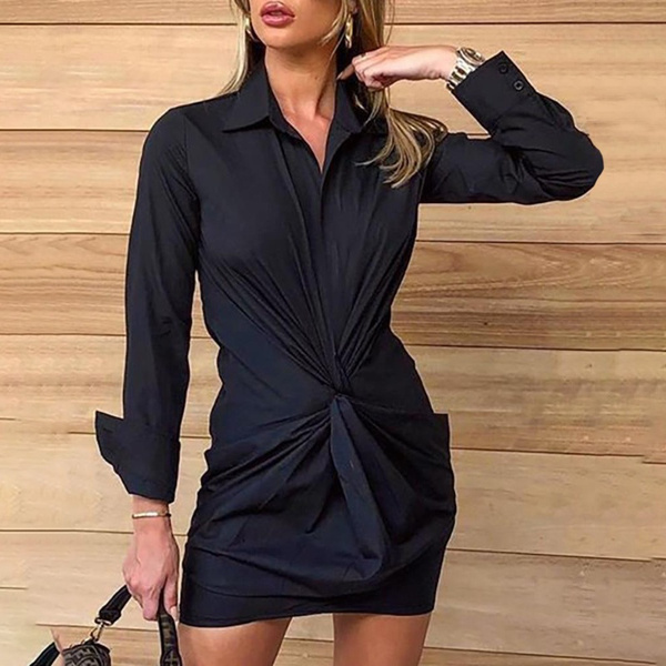 tight waist shirt dress