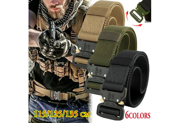 Outdoor Adjustable Nylon Waistband Combat Rescue Rigger Military Tactical Belt 