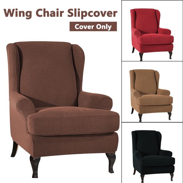 Stretch Wingback Slipcover Armchair, Cost To Slipcover A Wingback Chair
