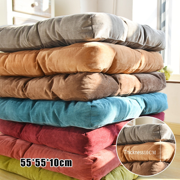 Floor Pillow, Square Tufted Seat Cushion Thicken Corduroy