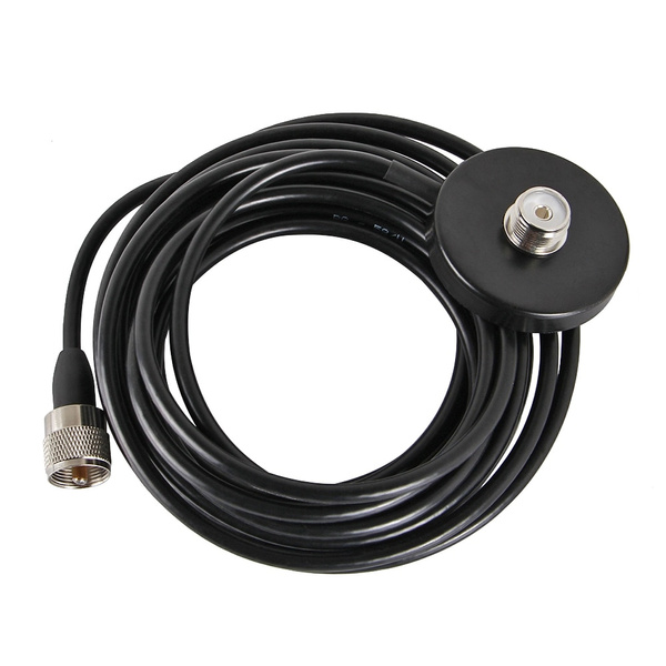 Base magnétique SO239 pour antenne radio mobile de voiture, bus, taxi avec câble de 5 m 5 cm Base magnétique SO239 pour antenne radio mobile de voiture, bus, taxi avec câble de 5 m 5 cm
