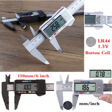 Black 150mm/6inch LCD Digital Electronic Carbon Fiber Vernier Caliper Gauge Micromete Precision Measuring Tool