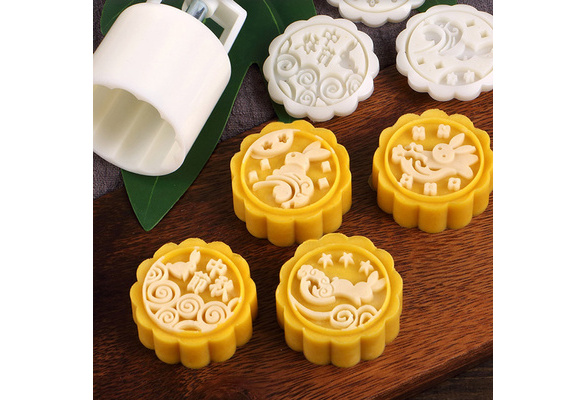 China Factory Flat Round & Square & Flower Wooden Press Mooncake