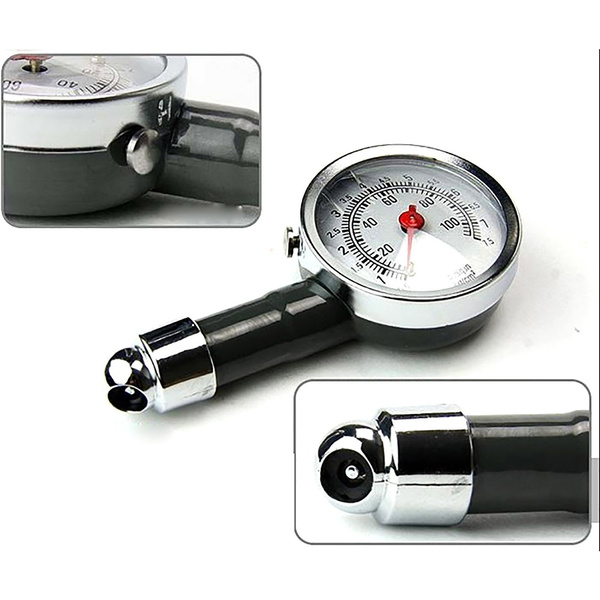 Tyre Tire Air Pressure Gauge 0-100 PSI Dial Meter Manometer Practical ...