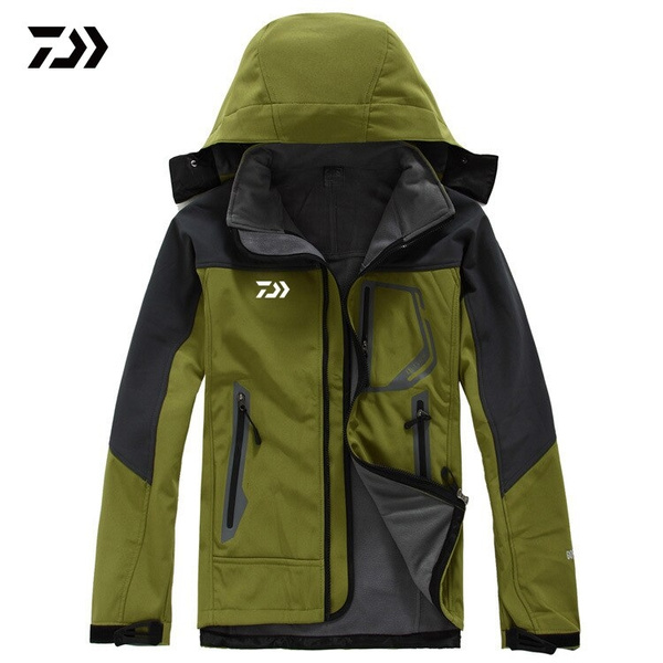 New autumn and winter hooded soft shell fishing warm jacket
