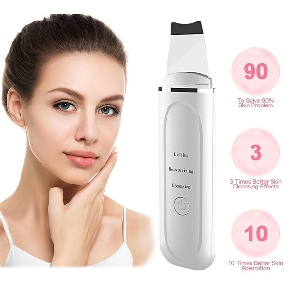 Ultrasonic Skin Scrubber Deep Face Cleaning Machine Reduce Wrinkles and ...